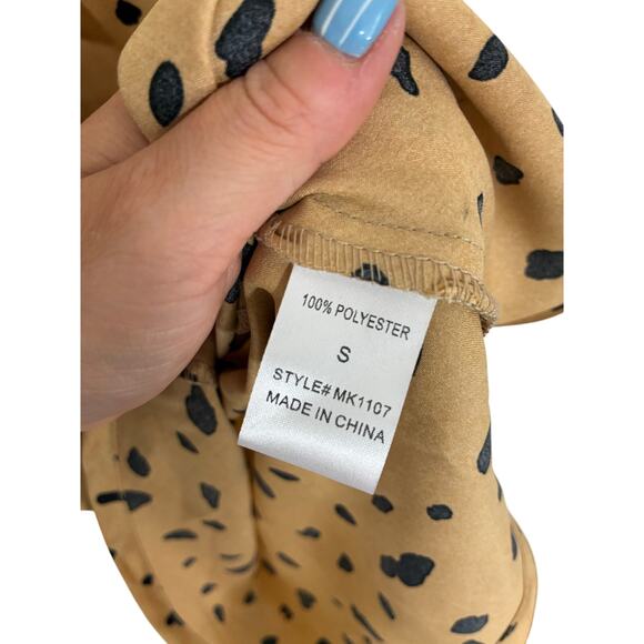 Matik On Stage Bias Cut Midi Skirt Leopard Business Casual Network Event S Retro - Picture 5 of 6